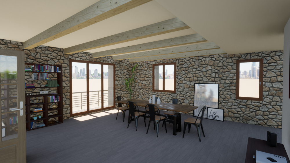 mur en pierre 3D